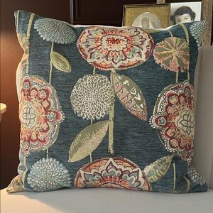 Floral Patterned Throw Pillow